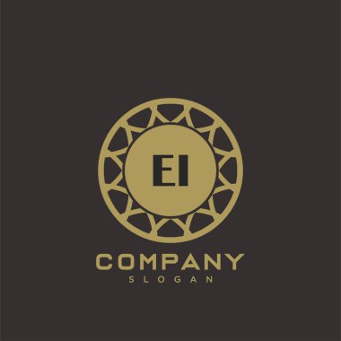 El Premium harflerinin baş harflerinin logosu. Minimalist sembol vektör tasarımı. Lüks logot Şablonu.