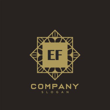 Premium monogram harf harflerinin baş harfleri. Minimalist sembol vektör tasarımı. Lüks logot Şablonu.