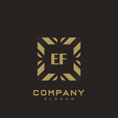 Premium monogram harf harflerinin baş harfleri. Minimalist sembol vektör tasarımı. Lüks logot Şablonu.