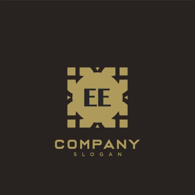 EE premium monogram harflerin baş harfleri. Minimalist sembol vektör tasarımı. Lüks logot Şablonu.