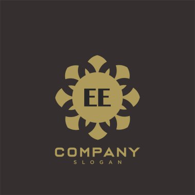 EE premium monogram harflerin baş harfleri. Minimalist sembol vektör tasarımı. Lüks logot Şablonu.