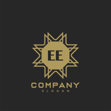 EE premium monogram harflerin baş harfleri. Minimalist sembol vektör tasarımı. Lüks logot Şablonu.