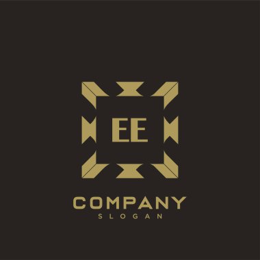 EE premium monogram harflerin baş harfleri. Minimalist sembol vektör tasarımı. Lüks logot Şablonu.