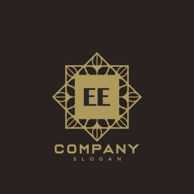 EE premium monogram harflerin baş harfleri. Minimalist sembol vektör tasarımı. Lüks logot Şablonu.