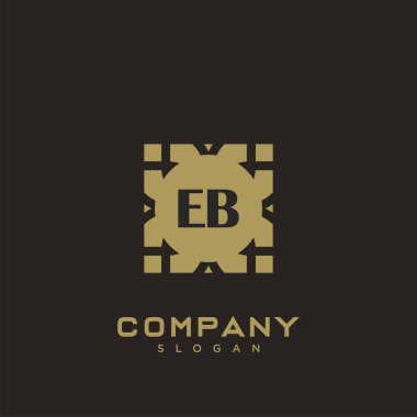 EB Premium monogram harflerinin baş harfleri. Minimalist sembol vektör tasarımı. Lüks logot Şablonu.