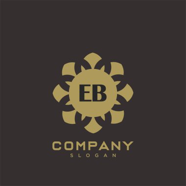 EB Premium monogram harflerinin baş harfleri. Minimalist sembol vektör tasarımı. Lüks logot Şablonu.
