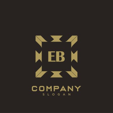 EB Premium monogram harflerinin baş harfleri. Minimalist sembol vektör tasarımı. Lüks logot Şablonu.