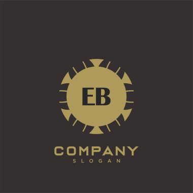 EB Premium monogram harflerinin baş harfleri. Minimalist sembol vektör tasarımı. Lüks logot Şablonu.