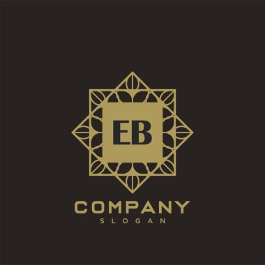 EB Premium monogram harflerinin baş harfleri. Minimalist sembol vektör tasarımı. Lüks logot Şablonu.