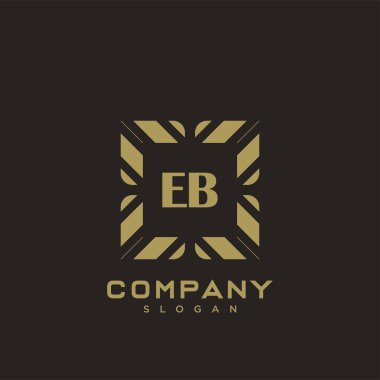 EB Premium monogram harflerinin baş harfleri. Minimalist sembol vektör tasarımı. Lüks logot Şablonu.
