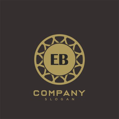 EB Premium monogram harflerinin baş harfleri. Minimalist sembol vektör tasarımı. Lüks logot Şablonu.