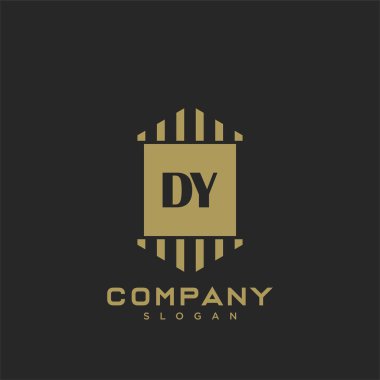 DY Premium harflerin baş harfleri. Minimalist sembol vektör tasarımı. Lüks logot Şablonu.