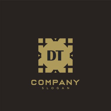 DT Premium harflerin baş harfleri. Minimalist sembol vektör tasarımı. Lüks logot Şablonu.