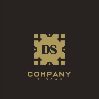 DS Premium harflerin baş harfleri. Minimalist sembol vektör tasarımı. Lüks logot Şablonu.