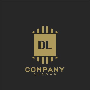 DL Premium harflerin baş harflerinin logosu. Minimalist sembol vektör tasarımı. Lüks logot Şablonu.