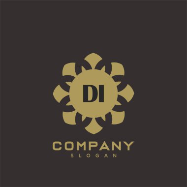 Baş harflerin baş harflerinin baş harfleri. Minimalist sembol vektör tasarımı. Lüks logot Şablonu.