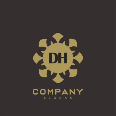 DH Premium harflerin baş harfleri. Minimalist sembol vektör tasarımı. Lüks logot Şablonu.