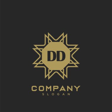 DD Premium harflerinin baş harfleri. Minimalist sembol vektör tasarımı. Lüks logot Şablonu.