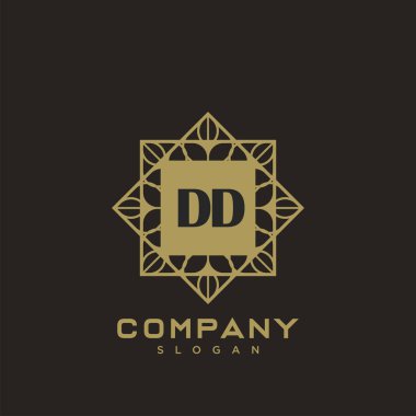 DD Premium harflerinin baş harfleri. Minimalist sembol vektör tasarımı. Lüks logot Şablonu.