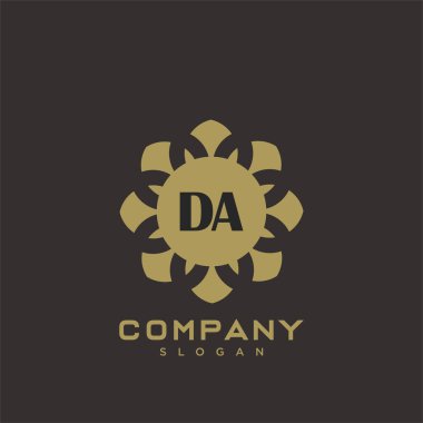 Bölge savcısı baş harflerinin baş harfleri. Minimalist sembol vektör tasarımı. Lüks logot Şablonu.