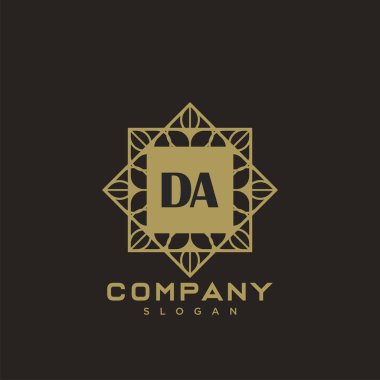 Bölge savcısı baş harflerinin baş harfleri. Minimalist sembol vektör tasarımı. Lüks logot Şablonu.