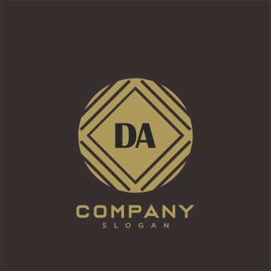 Bölge savcısı baş harflerinin baş harfleri. Minimalist sembol vektör tasarımı. Lüks logot Şablonu.