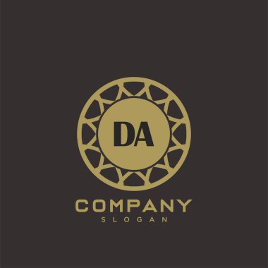 Bölge savcısı baş harflerinin baş harfleri. Minimalist sembol vektör tasarımı. Lüks logot Şablonu.