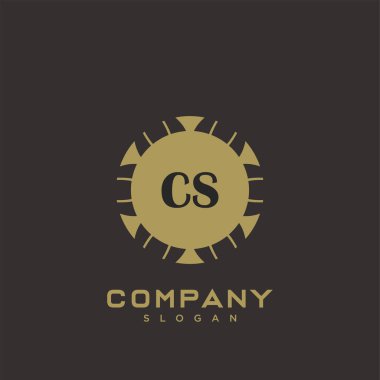 CS Premium harflerin baş harflerinin logosu. Minimalist sembol vektör tasarımı. Lüks logot Şablonu.