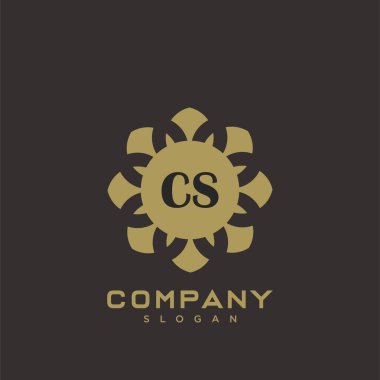CS Premium harflerin baş harflerinin logosu. Minimalist sembol vektör tasarımı. Lüks logot Şablonu.