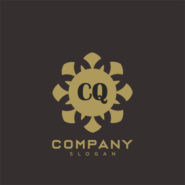 CQ Premium harflerinin baş harflerinin logosu. Minimalist sembol vektör tasarımı. Lüks logot Şablonu.