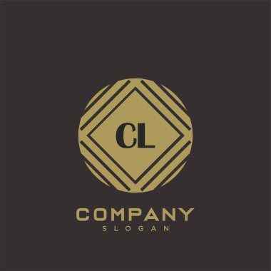 CL Premium harflerin baş harflerinin logosu. Minimalist sembol vektör tasarımı. Lüks logot Şablonu.