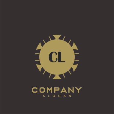CL Premium harflerin baş harflerinin logosu. Minimalist sembol vektör tasarımı. Lüks logot Şablonu.