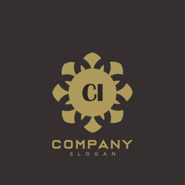 Baş harflerin baş harflerinin baş harfleri. Minimalist sembol vektör tasarımı. Lüks logot Şablonu.