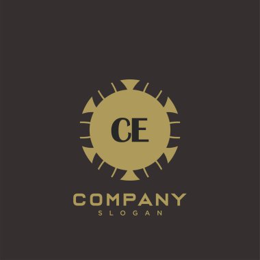CE Premium monogram harflerinin baş harfleri. Minimalist sembol vektör tasarımı. Lüks logot Şablonu.