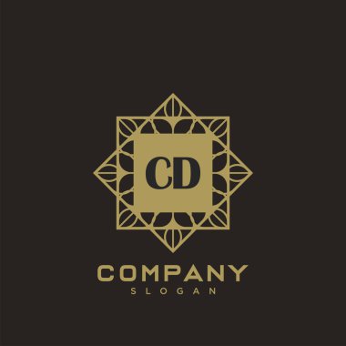 CD Premium harfli harflerin baş harfleri. Minimalist sembol vektör tasarımı. Lüks logot Şablonu.