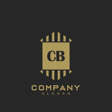CB Premium harflerin baş harflerinin logosu. Minimalist sembol vektör tasarımı. Lüks logot Şablonu.