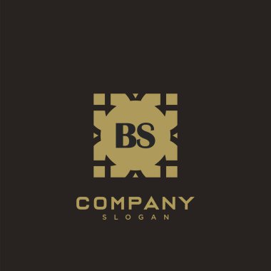 BS Premium monogram harflerinin baş harfleri. Minimalist sembol vektör tasarımı. Lüks logot Şablonu.