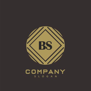 BS Premium monogram harflerinin baş harfleri. Minimalist sembol vektör tasarımı. Lüks logot Şablonu.