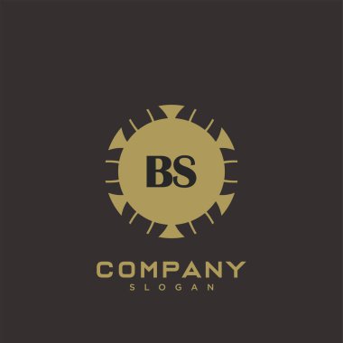 BS Premium monogram harflerinin baş harfleri. Minimalist sembol vektör tasarımı. Lüks logot Şablonu.