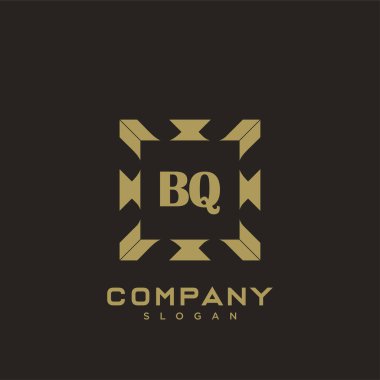 BQ Premium harflerin baş harflerinin logosu. Minimalist sembol vektör tasarımı. Lüks logot Şablonu.