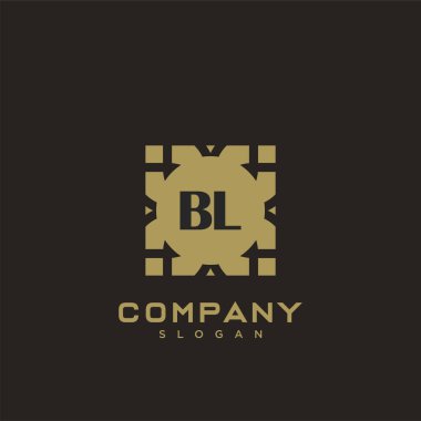 BL Premium harflerinin baş harflerinin logosu. Minimalist sembol vektör tasarımı. Lüks logot Şablonu.