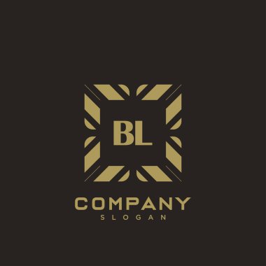 BL Premium harflerinin baş harflerinin logosu. Minimalist sembol vektör tasarımı. Lüks logot Şablonu.