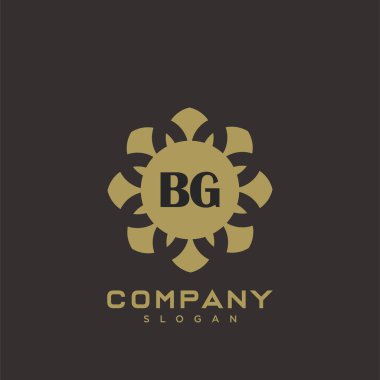 BG Premium harflerin baş harflerinin logosu. Minimalist sembol vektör tasarımı. Lüks logot Şablonu.