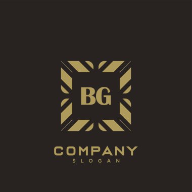 BG Premium harflerin baş harflerinin logosu. Minimalist sembol vektör tasarımı. Lüks logot Şablonu.