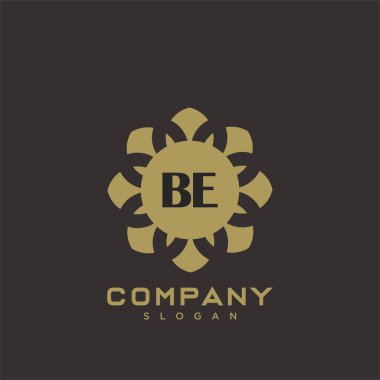 BE premium monogram harflerinin baş harfleri. Minimalist sembol vektör tasarımı. Lüks logot Şablonu.