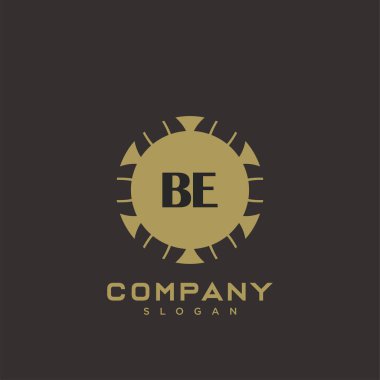 BE premium monogram harflerinin baş harfleri. Minimalist sembol vektör tasarımı. Lüks logot Şablonu.