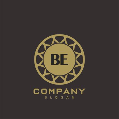 BE premium monogram harflerinin baş harfleri. Minimalist sembol vektör tasarımı. Lüks logot Şablonu.