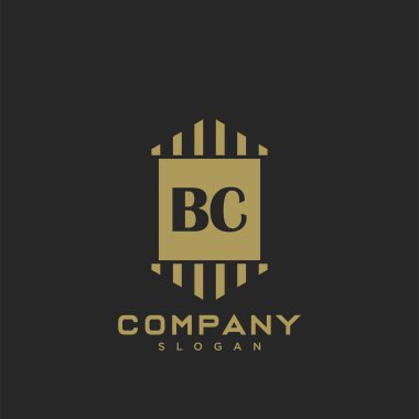 BC Premium harflerinin baş harfleri. Minimalist sembol vektör tasarımı. Lüks logot Şablonu.