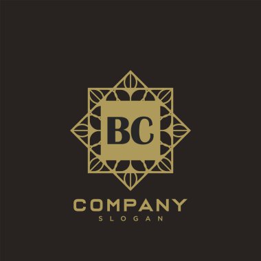 BC Premium harflerinin baş harfleri. Minimalist sembol vektör tasarımı. Lüks logot Şablonu.