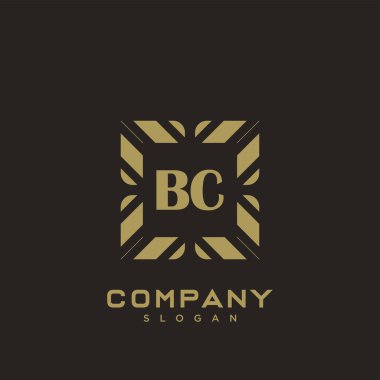 BC Premium harflerinin baş harfleri. Minimalist sembol vektör tasarımı. Lüks logot Şablonu.